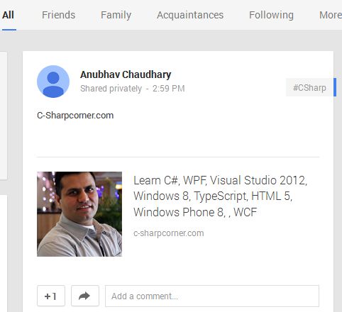 share on google plus